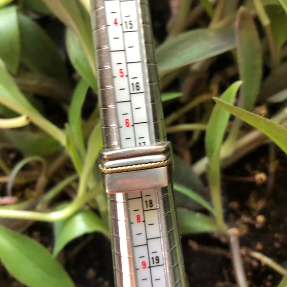 Sterling silver & brass boxy ring, made in Mexico - Picture 3 of 5